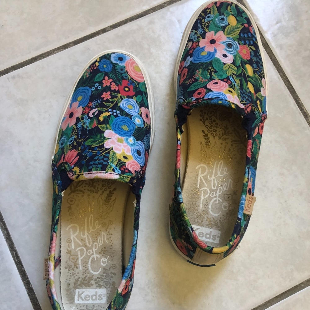 Rifle Paper Co Keds Women's Shoes, size 7 Slip On, Flowers